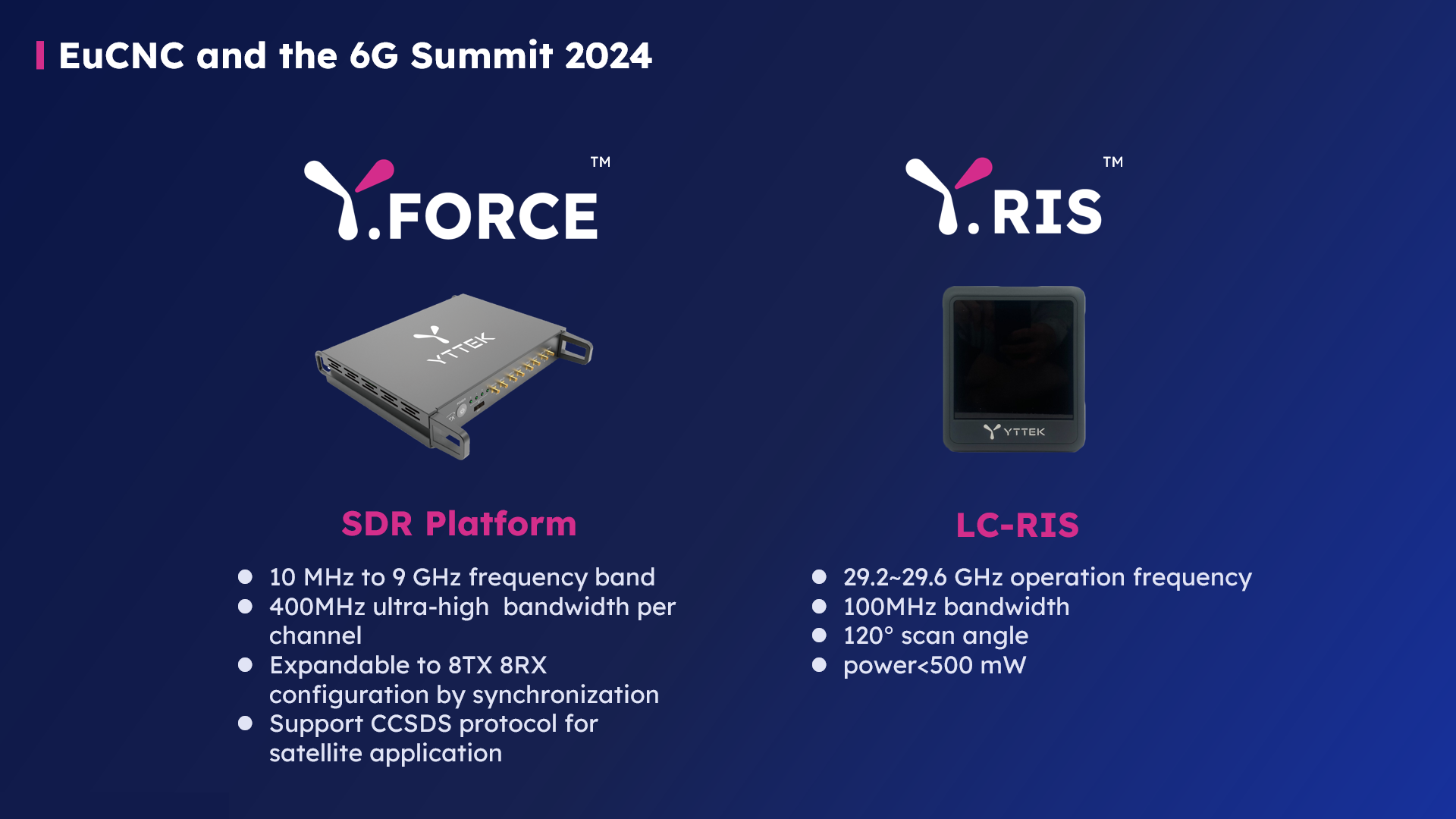 YTTEK will Showcase Wireless Research Equipment at EuCNC and the 6G Summit 2024 product